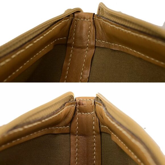 GUCCI Logo Sherry GG Pattern Travel Hand Bag PVC Leather Brown Italy 62YG543 - Picture 13 of 15